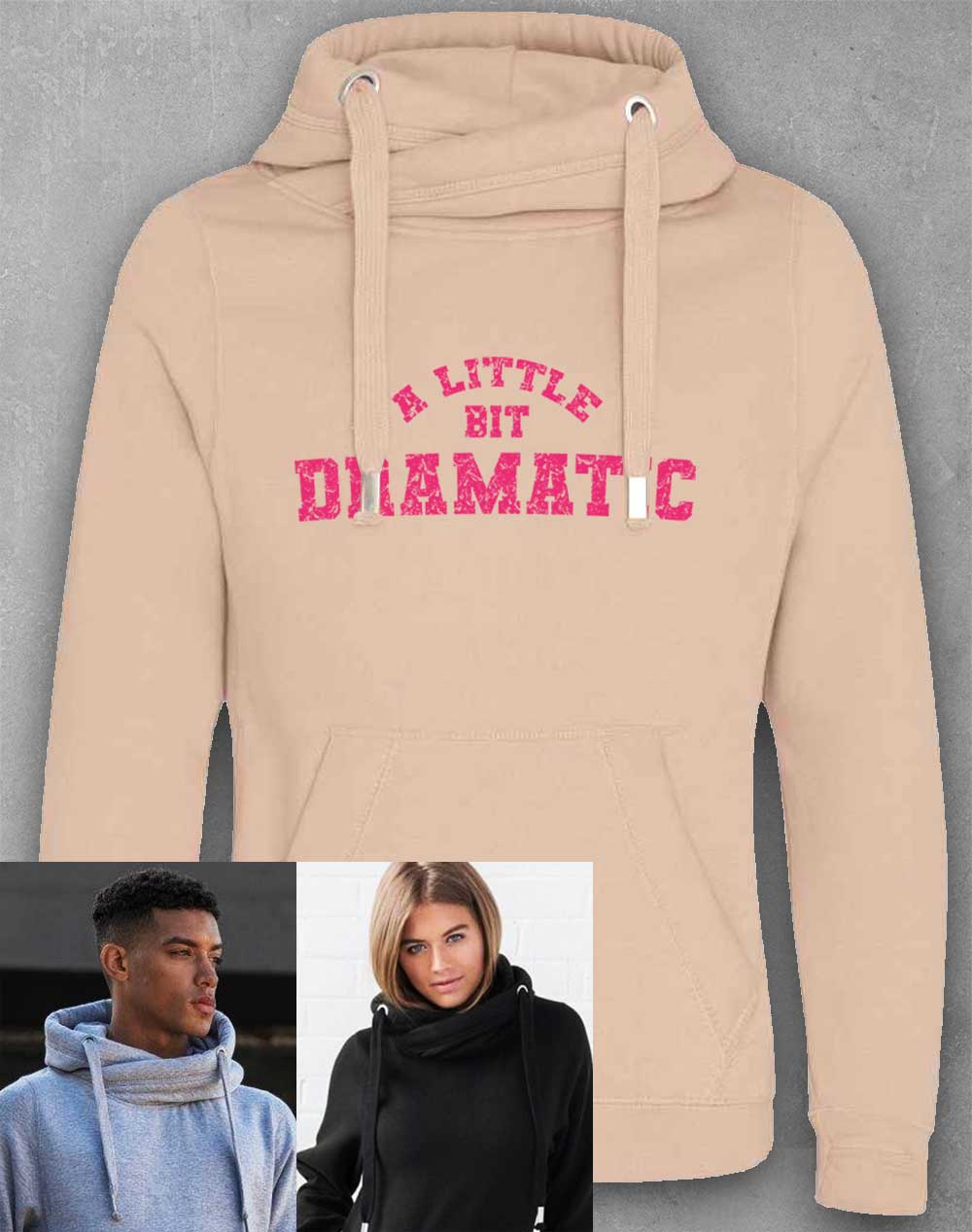Nude - A Little Bit Dramatic Chunky Cross Neck Hoodie