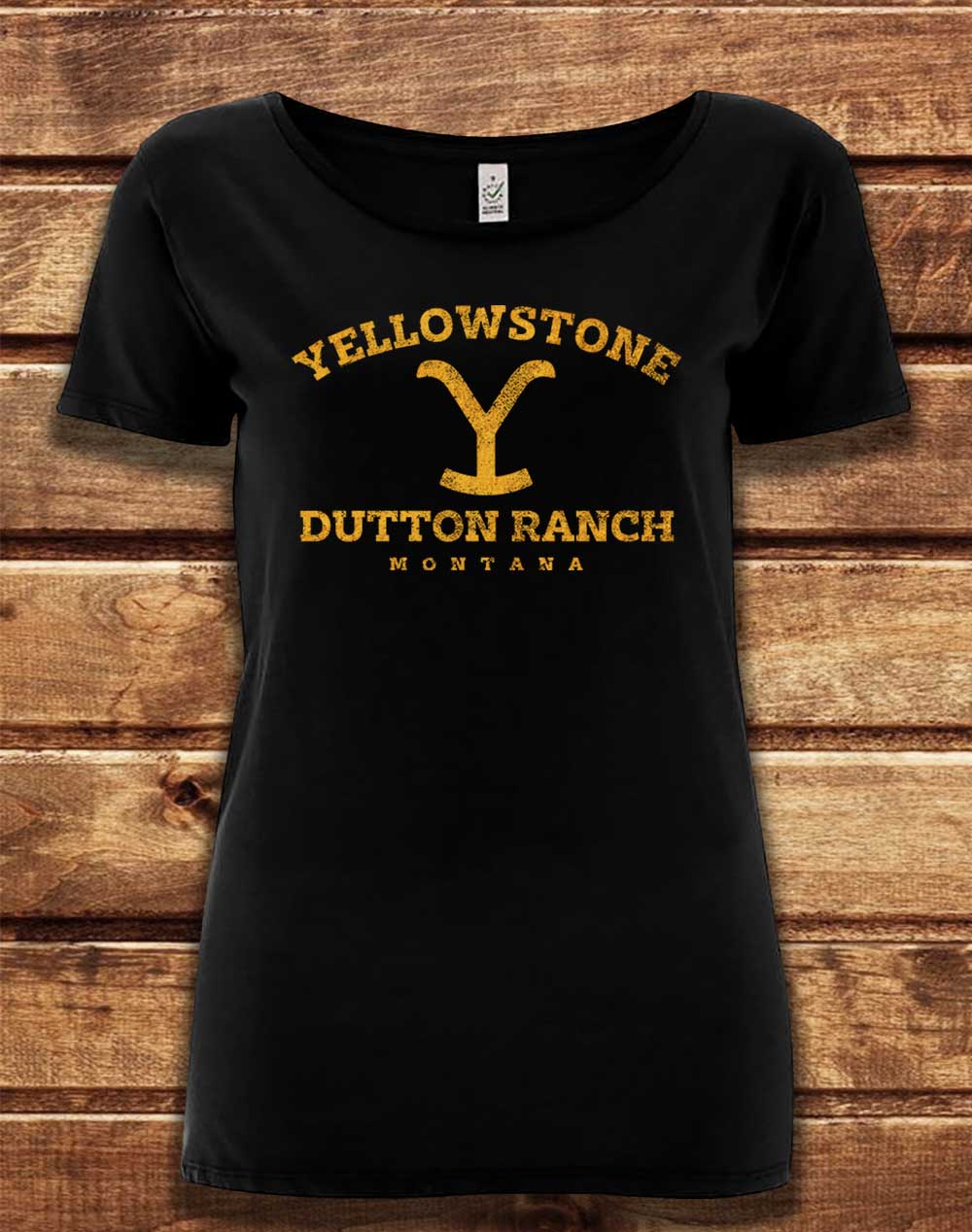 Black - DELUXE Dutton Ranch Montana Organic Scoop Neck T-Shirt
