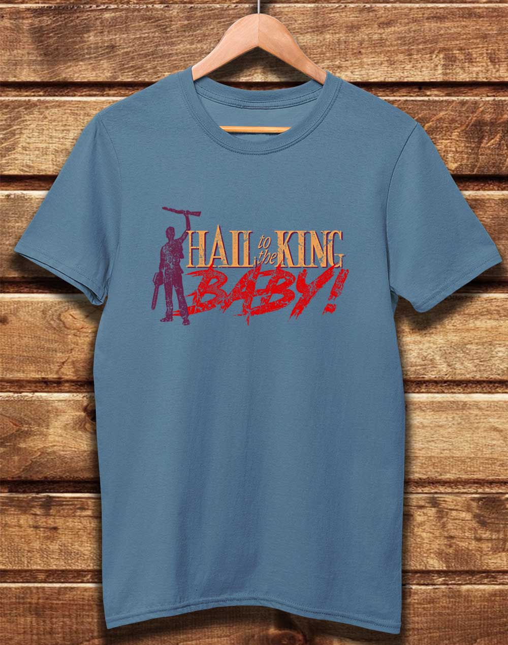 Faded Denim - DELUXE Hail to the King Baby Organic Cotton T-Shirt