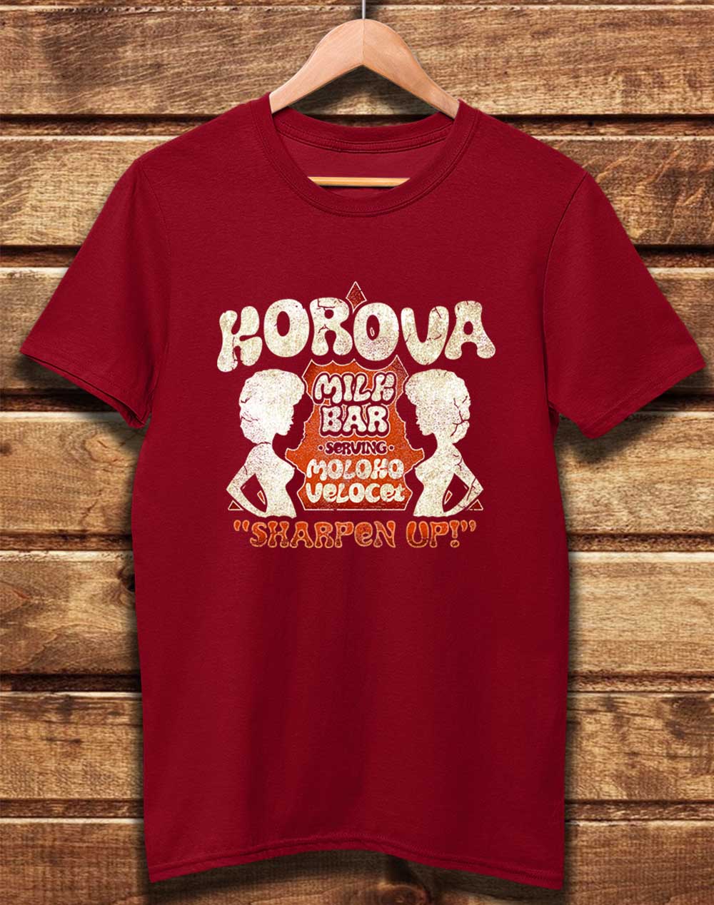 Dark Red - DELUXE Korova Milk Bar Organic Cotton T-Shirt