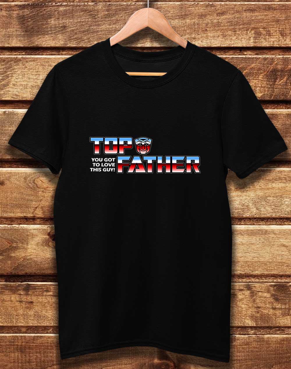 Black - DELUXE Top Father Organic Cotton T-Shirt