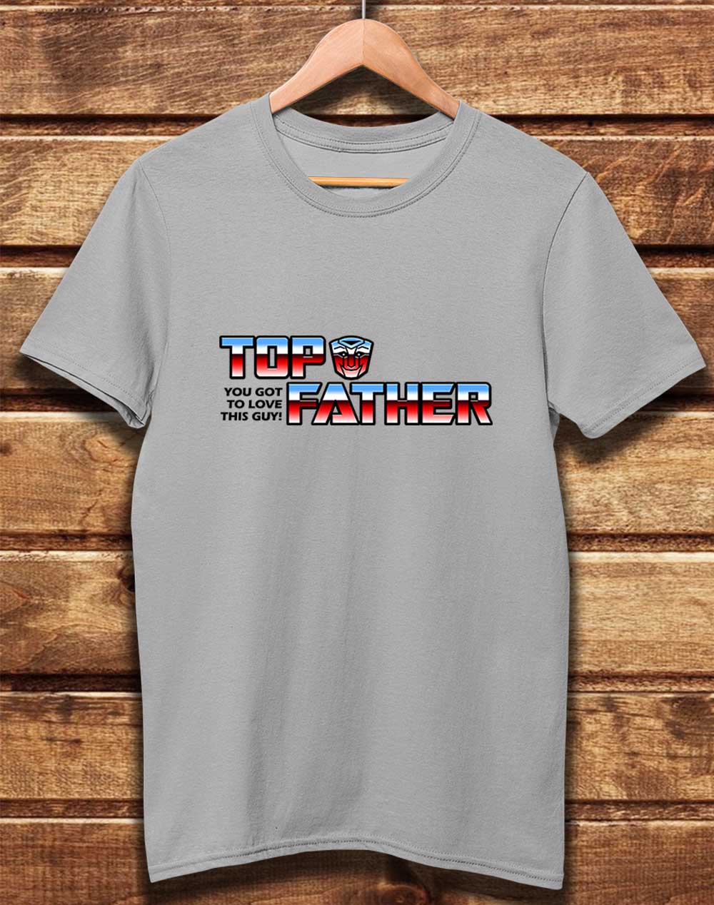 Light Grey - DELUXE Top Father Organic Cotton T-Shirt
