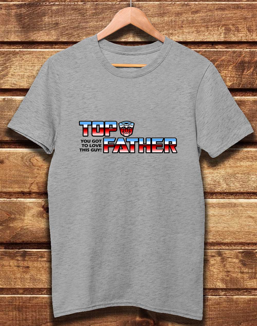Melange Grey - DELUXE Top Father Organic Cotton T-Shirt