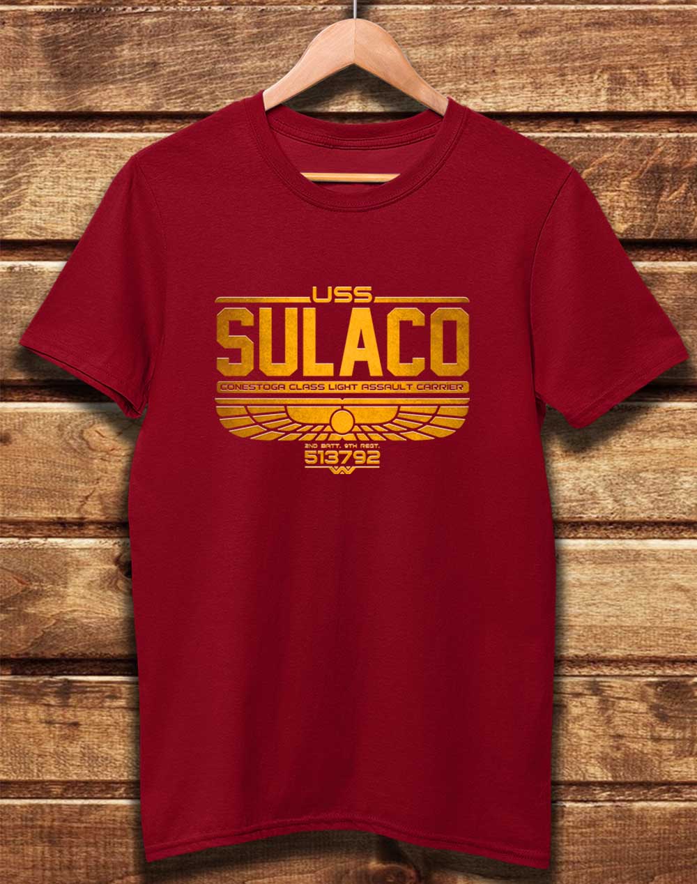 Dark Red - DELUXE USS Sulaco Organic Cotton T-Shirt