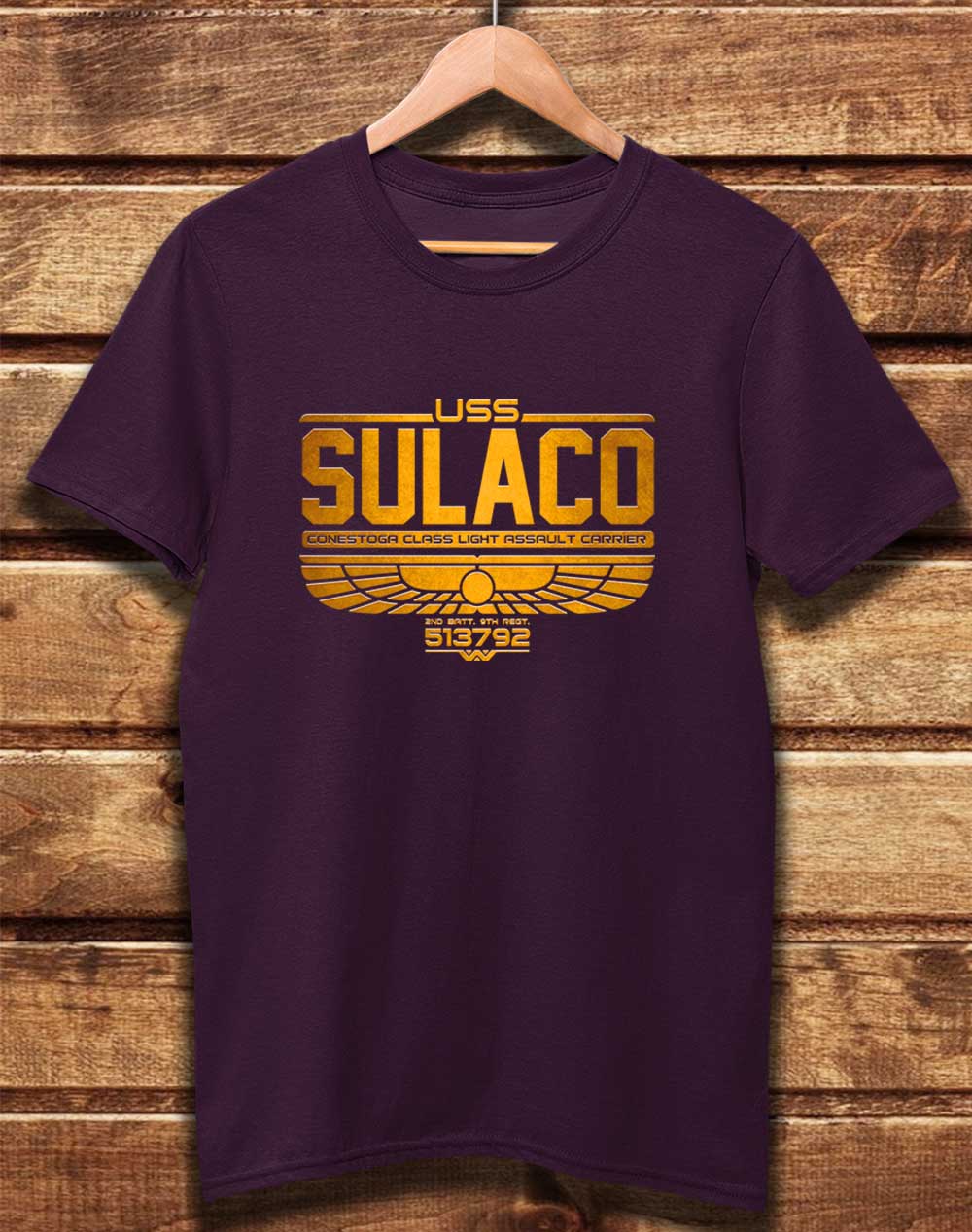 Eggplant - DELUXE USS Sulaco Organic Cotton T-Shirt