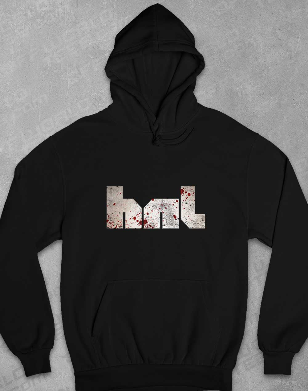 Jet Black - HNL Distressed Bloddy Logo Hoodie