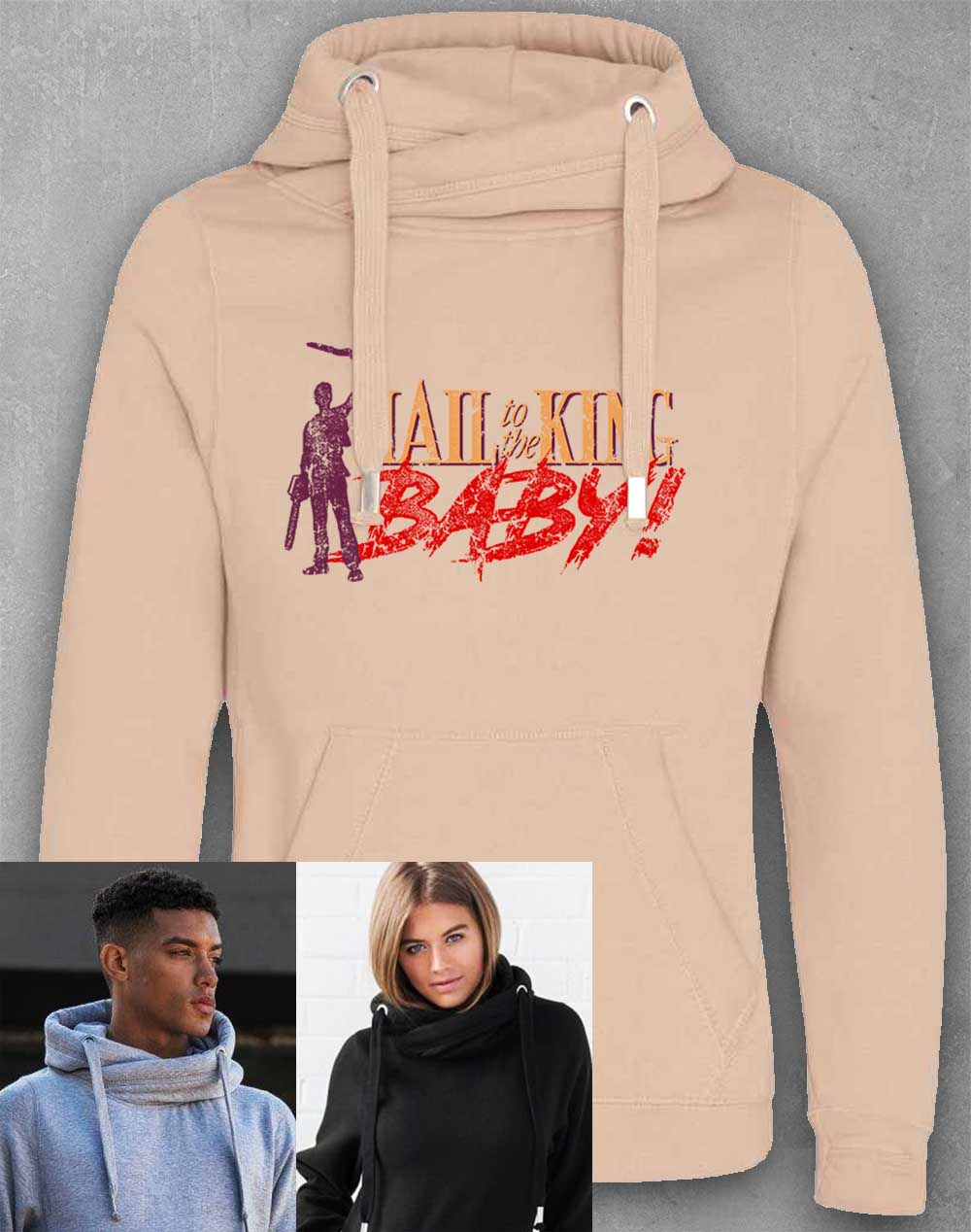Nude - Hail to the King Baby Chunky Cross Neck Hoodie