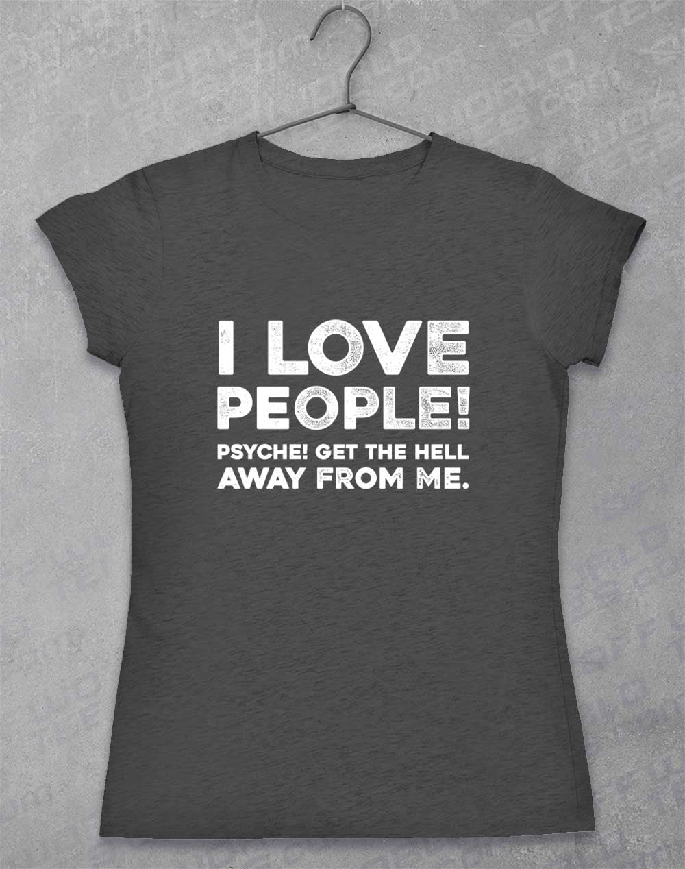 Dark Heather - I Love People Women's T-Shirt