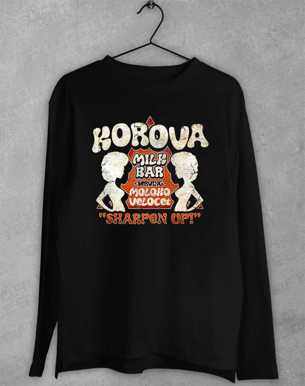 Black - Korova Milk Bar Long Sleeve T-Shirt