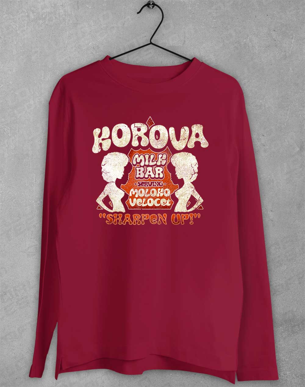 Cardinal Red - Korova Milk Bar Long Sleeve T-Shirt