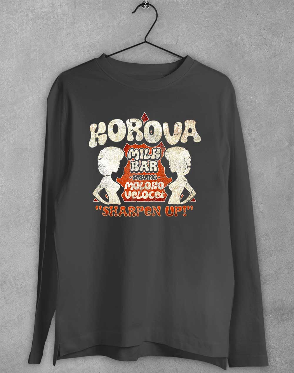 Charcoal - Korova Milk Bar Long Sleeve T-Shirt