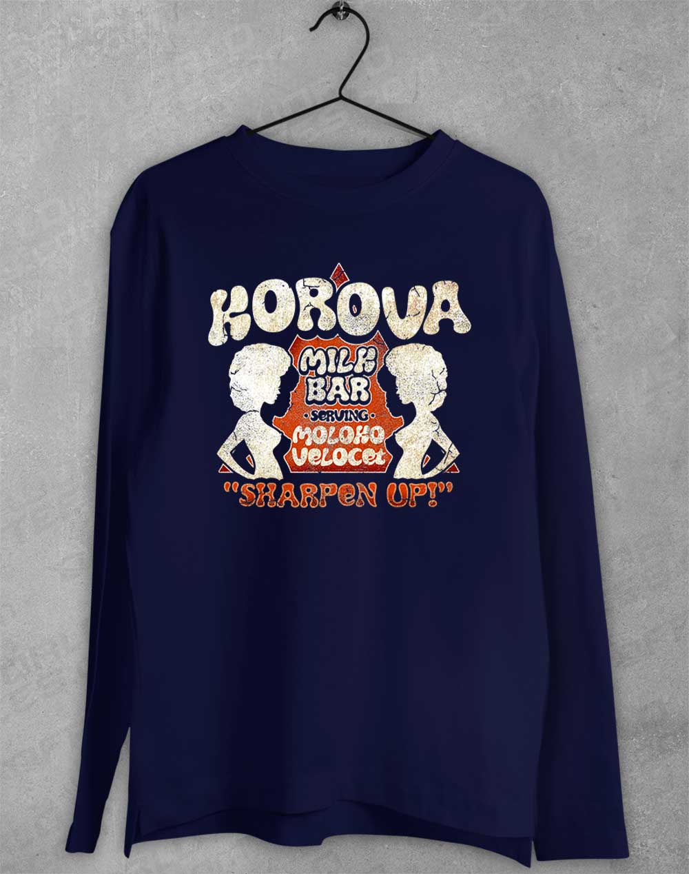 Navy - Korova Milk Bar Long Sleeve T-Shirt