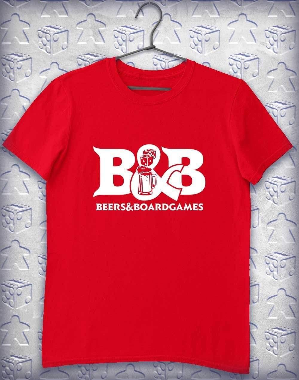 B&B Beers and Boardgames T-Shirt S / Red  - Off World Tees