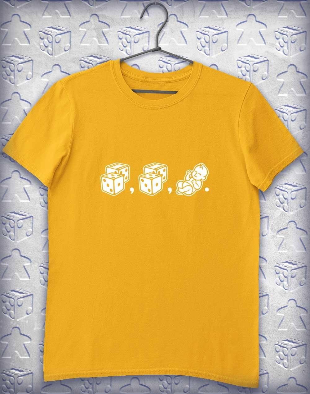 Dice Dice Baby (Plural) Alphagamer T-Shirt S / Gold  - Off World Tees