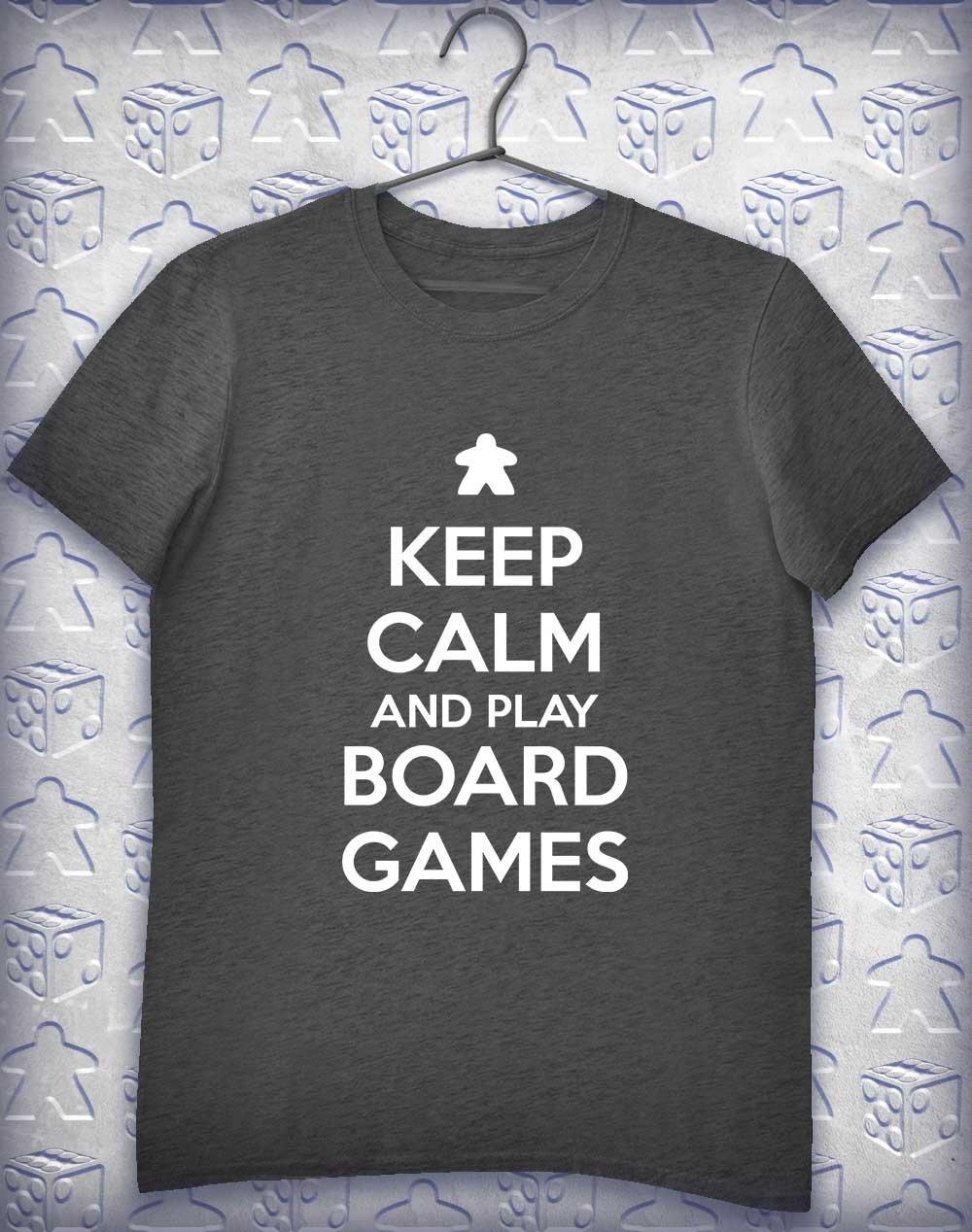 Keep Calm and Play Board Games Alphagamer T-Shirt S / Dark Heather  - Off World Tees