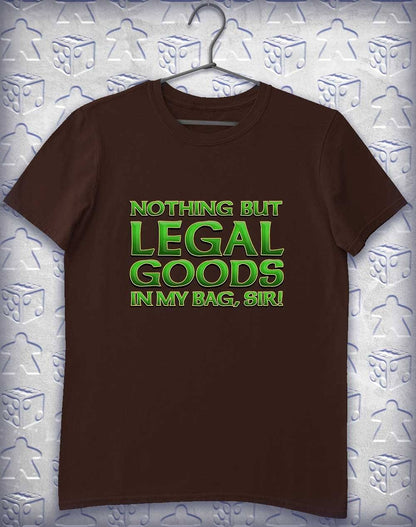 Legal Goods in my Bag Alphagamer T-Shirt L / Dark Chocolate  - Off World Tees