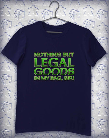 Legal Goods in my Bag Alphagamer T-Shirt S / Navy  - Off World Tees
