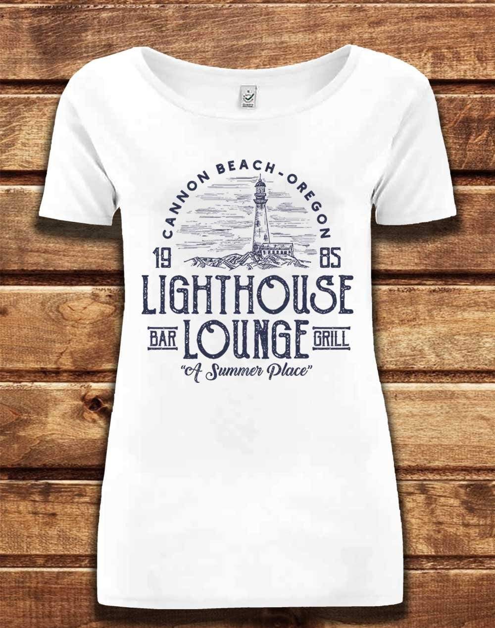 DELUXE Lightouse Lounge 1985 Organic Scoop Neck T-Shirt 8-10 / White  - Off World Tees