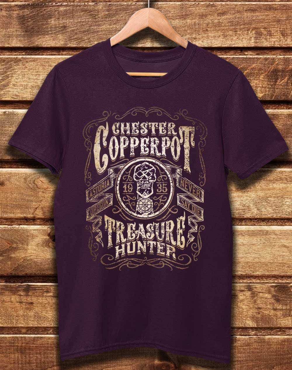 DELUXE Chester Copperpot Treasure Hunter Organic Cotton T-Shirt XS / Eggplant - Off World Tees