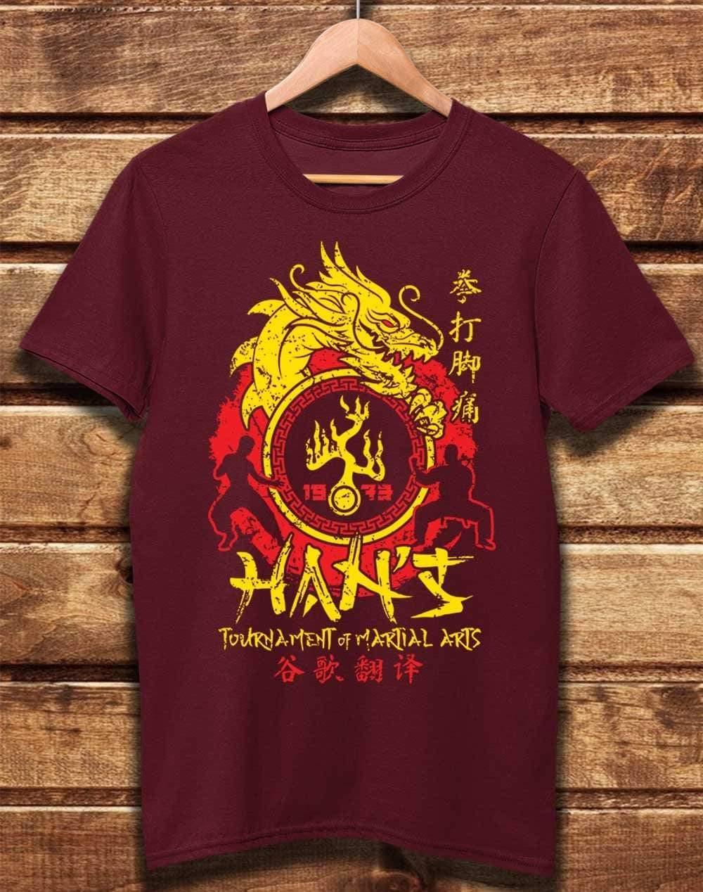DELUXE Han's Tounament 1973 Organic Cotton T-Shirt XS / Burgundy - Off World Tees