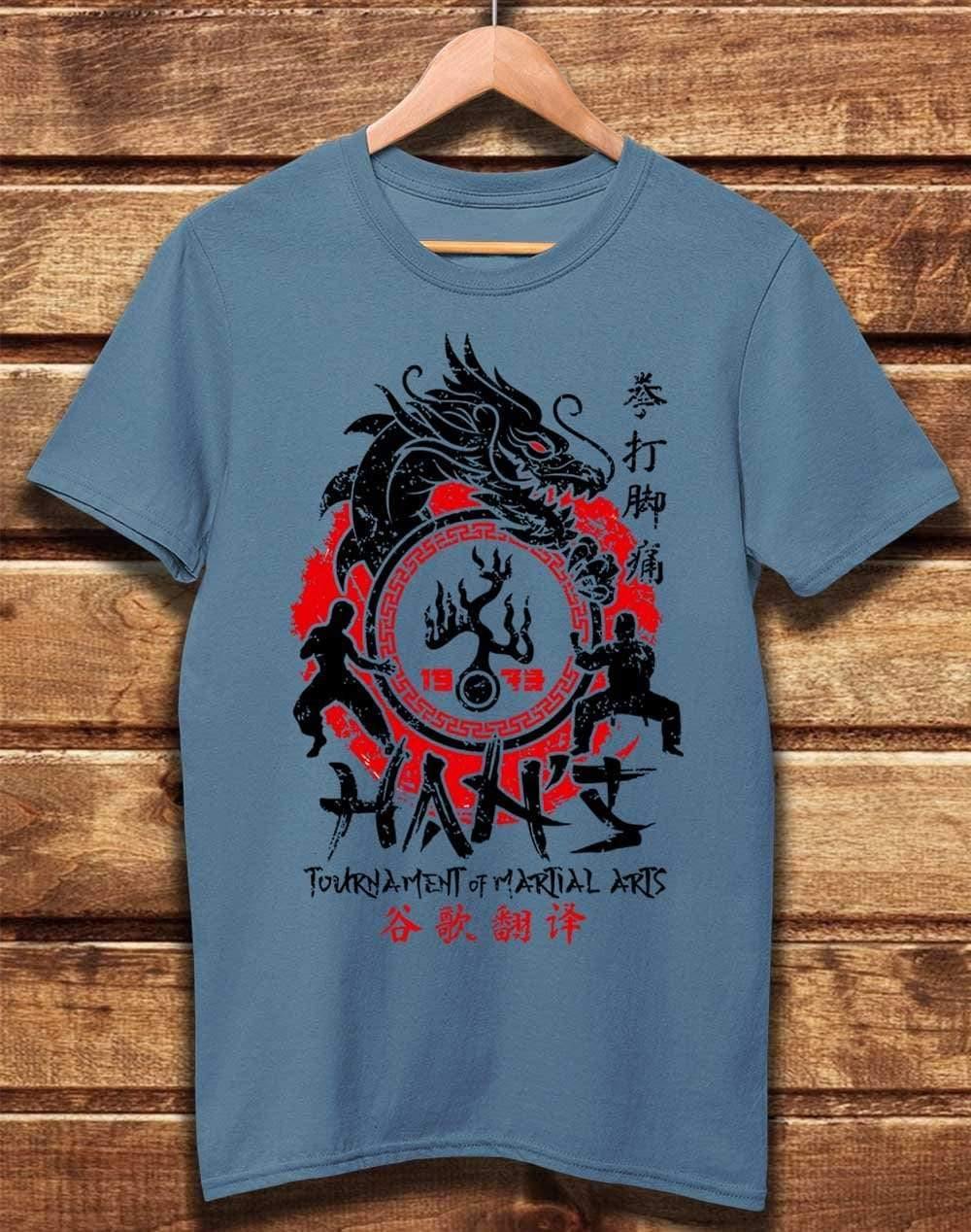 DELUXE Han's Tounament 1973 Organic Cotton T-Shirt XS / Faded Denim - Off World Tees