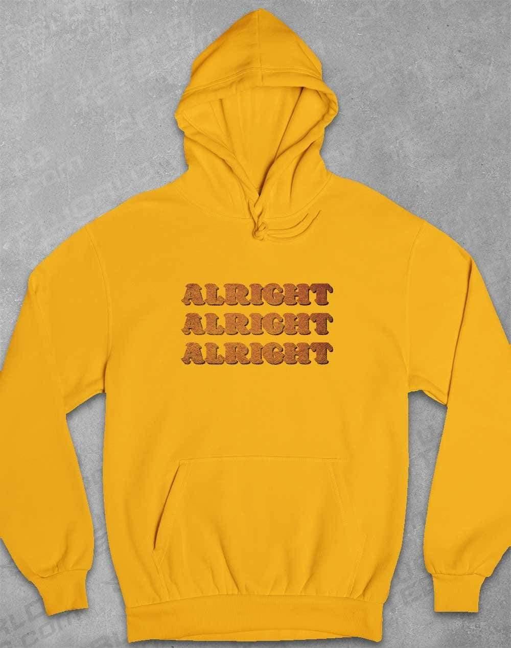 Alright Alright Alright Hoodie XS / Gold - Off World Tees