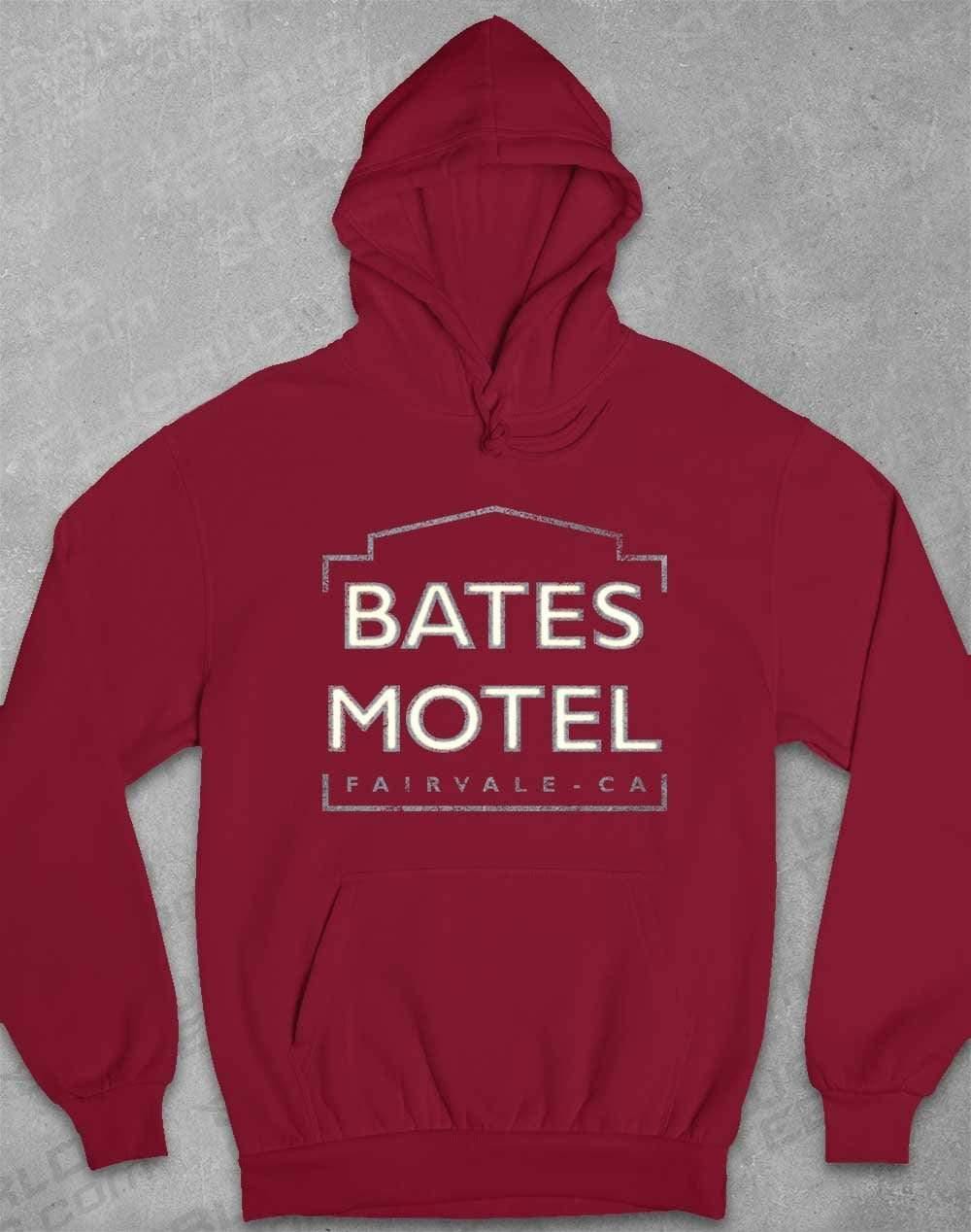 Bates Motel Sign Hoodie XS / Burgundy - Off World Tees