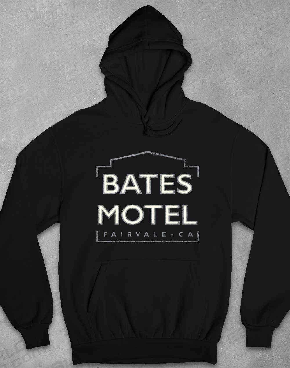 Bates Motel Sign Hoodie XS / Jet Black - Off World Tees