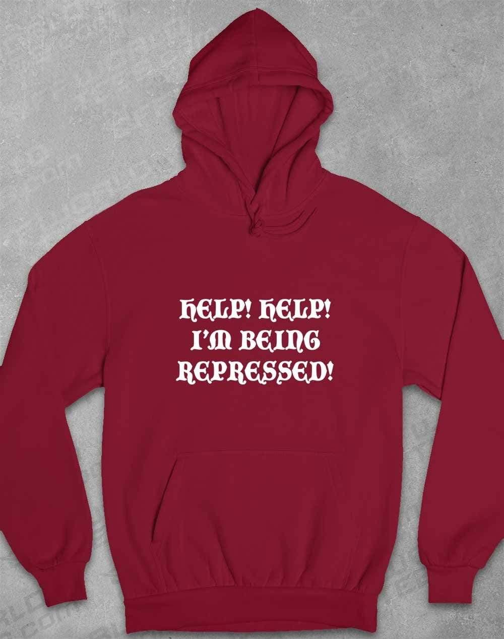 Help I'm Being Repressed Hoodie XS / Burgundy - Off World Tees