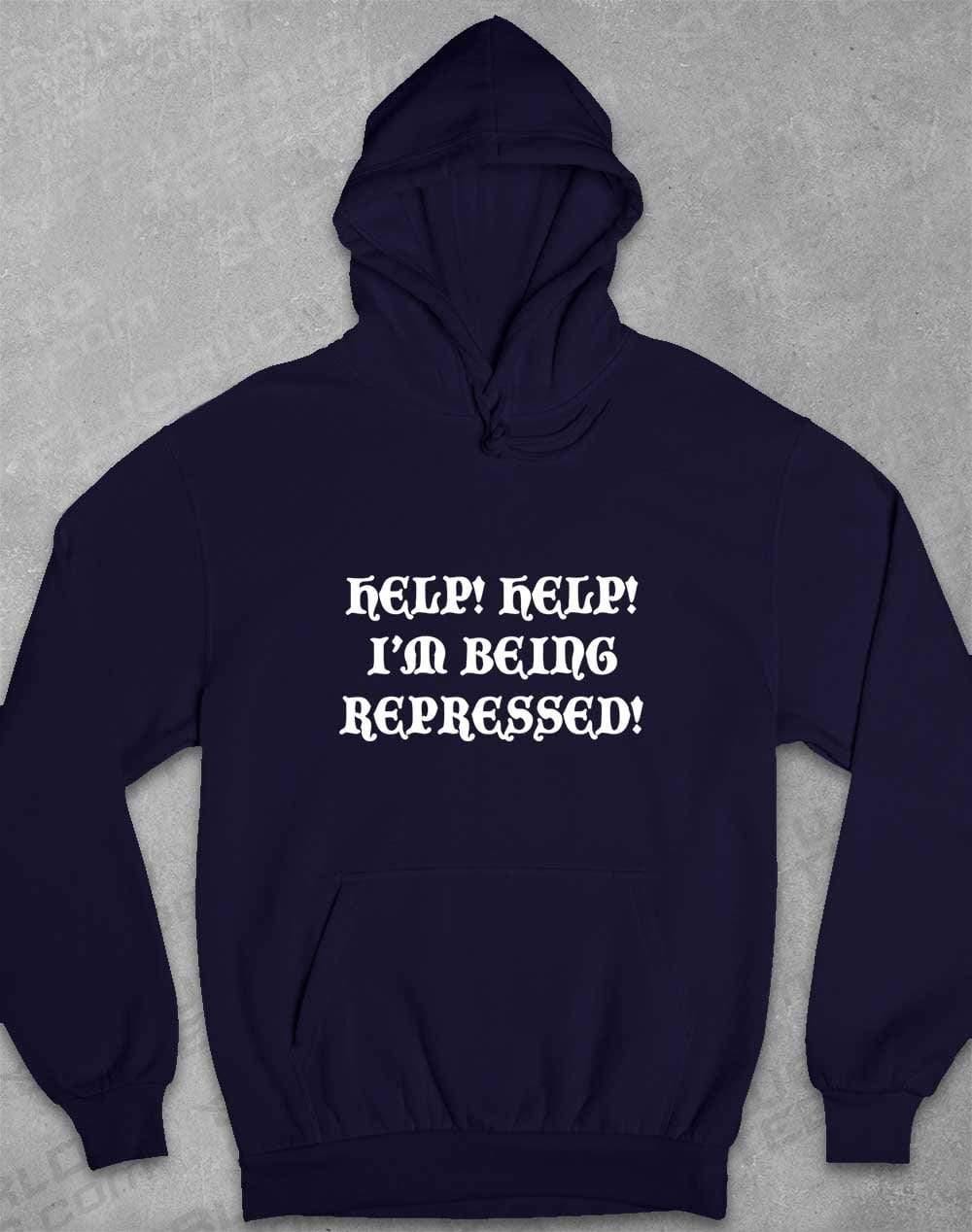 Help I'm Being Repressed Hoodie XS / Oxford Navy - Off World Tees