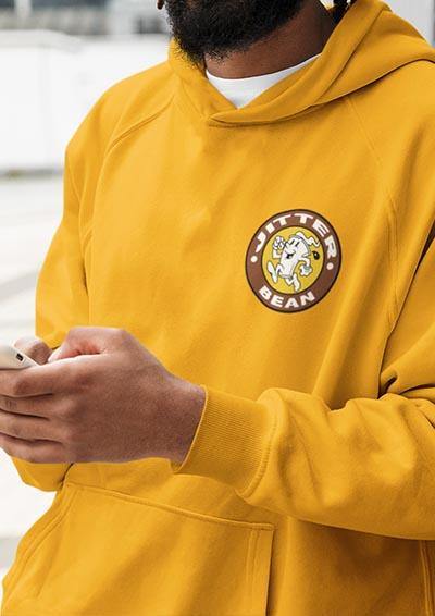 Jitter Bean Pocket Print Hoodie - Off World Tees
