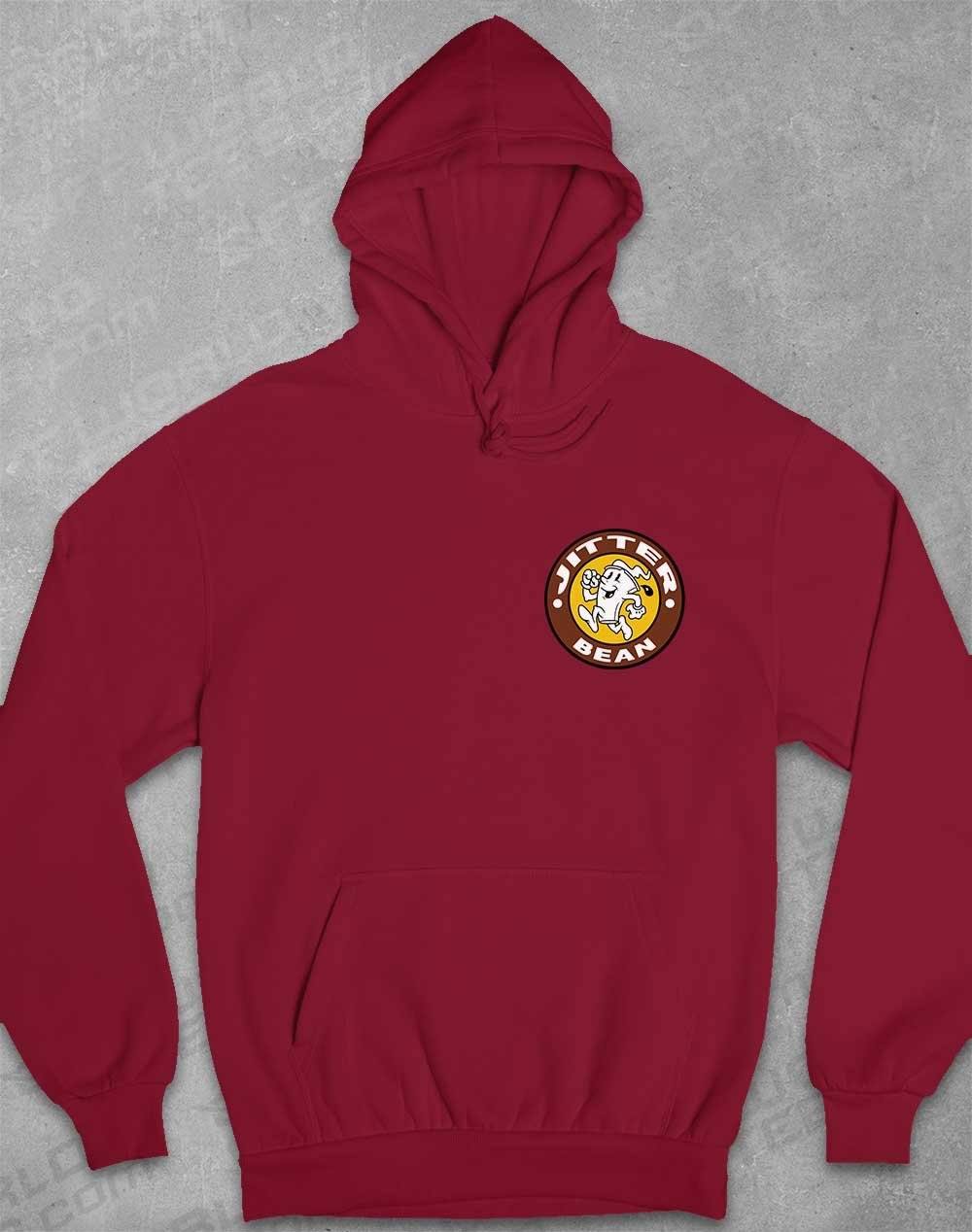 Jitter Bean Pocket Print Hoodie XS / Burgundy - Off World Tees