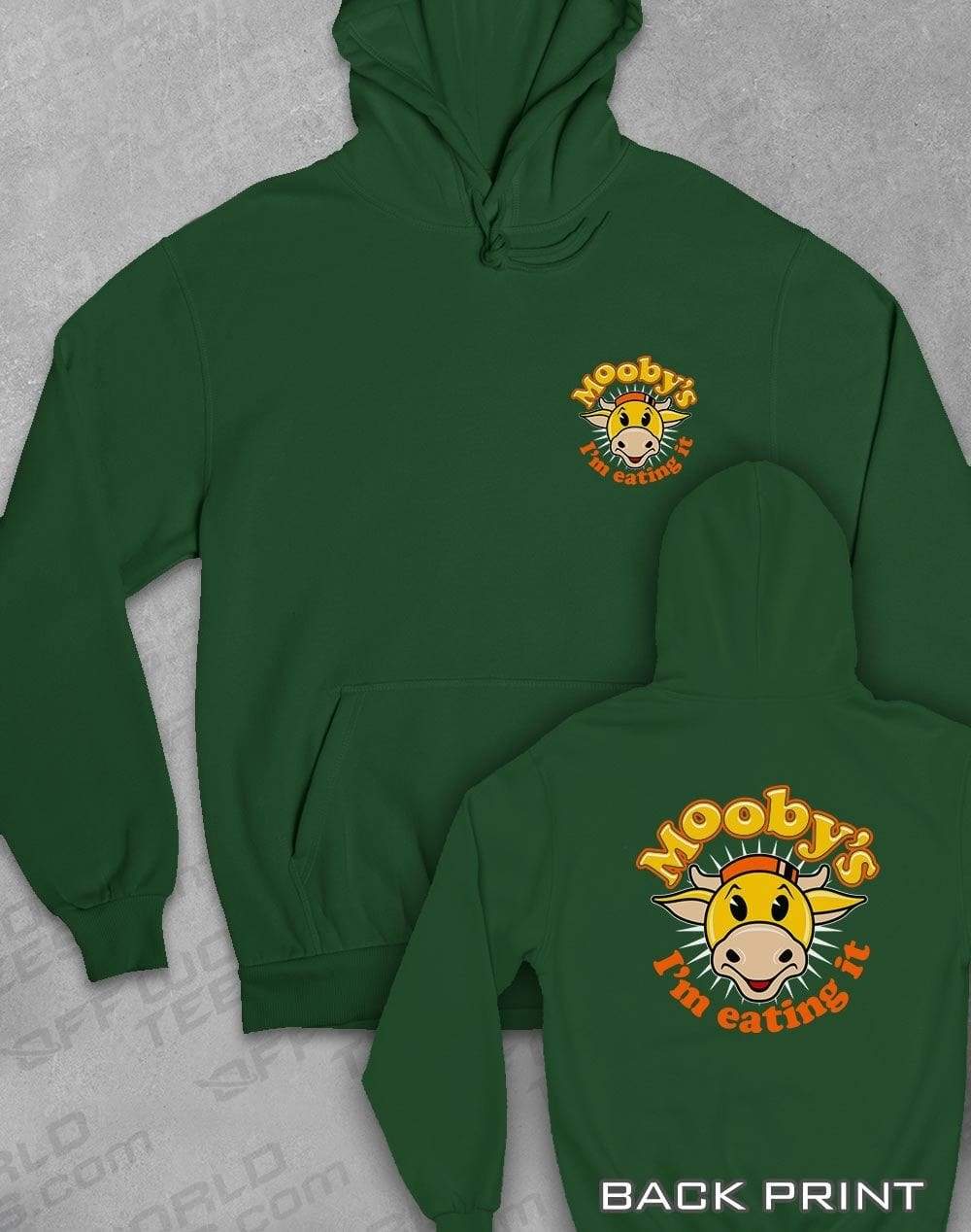 Mooby's Hoodie XS / Bottle Green - Off World Tees