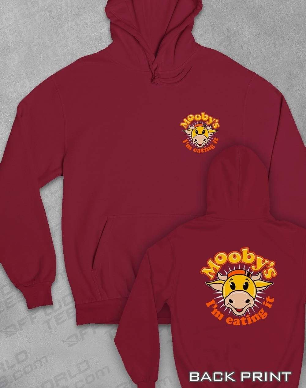 Mooby's Hoodie XS / Burgundy - Off World Tees
