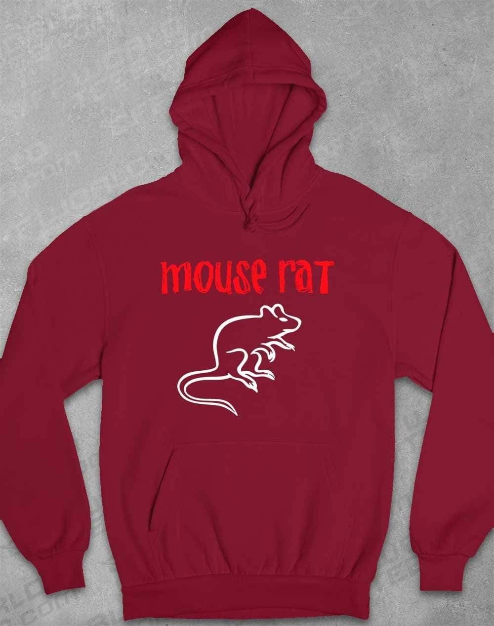 Mouse Rat Text Logo Hoodie XS / Burgundy - Off World Tees