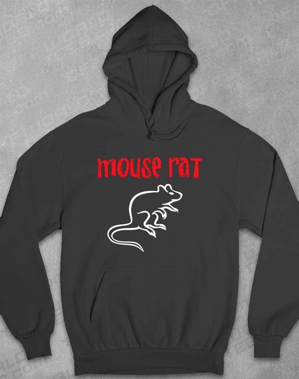 Mouse Rat Text Logo Hoodie XS / Charcoal - Off World Tees