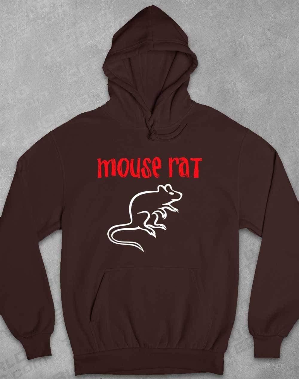 Mouse Rat Text Logo Hoodie XS / Hot Chocolate - Off World Tees