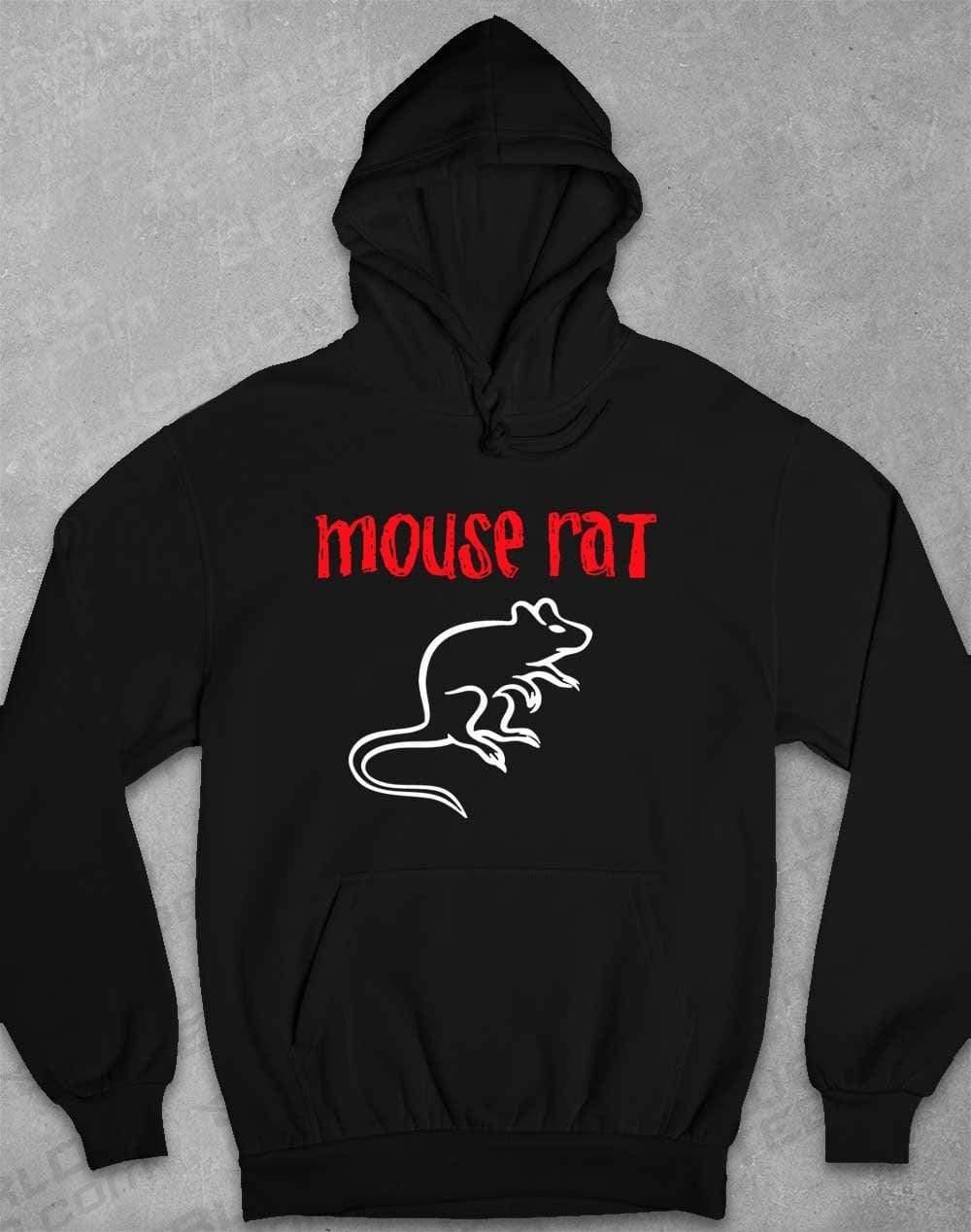 Mouse Rat Text Logo Hoodie XS / Jet Black - Off World Tees