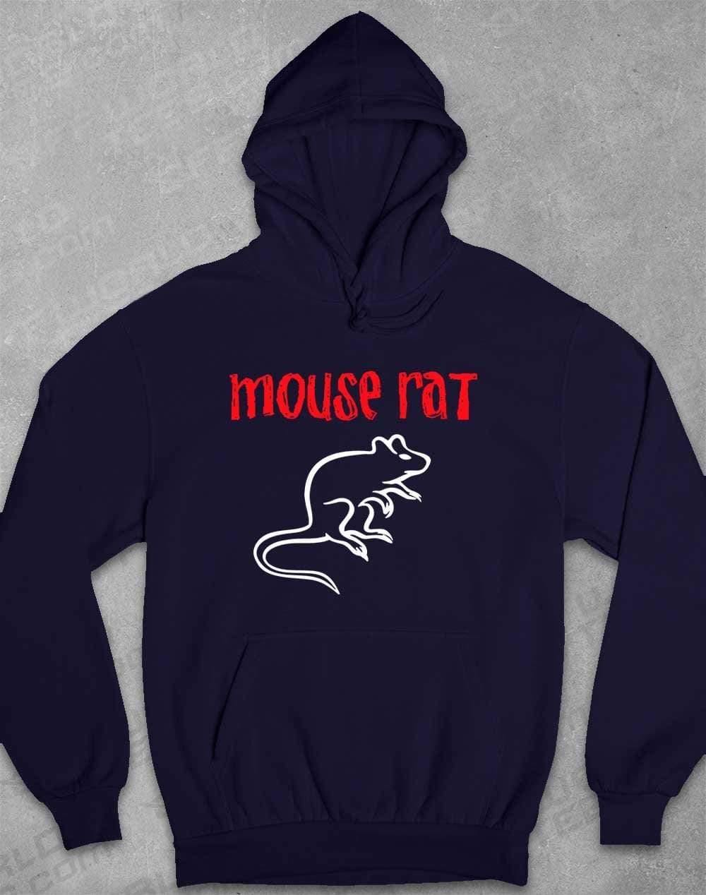 Mouse Rat Text Logo Hoodie XS / Oxford Navy - Off World Tees