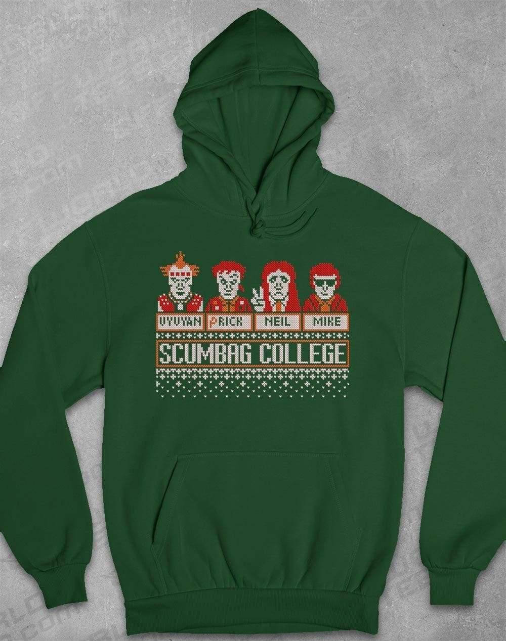 Scumbag College Festive Knitted-Look Hoodie XS / Bottle Green - Off World Tees