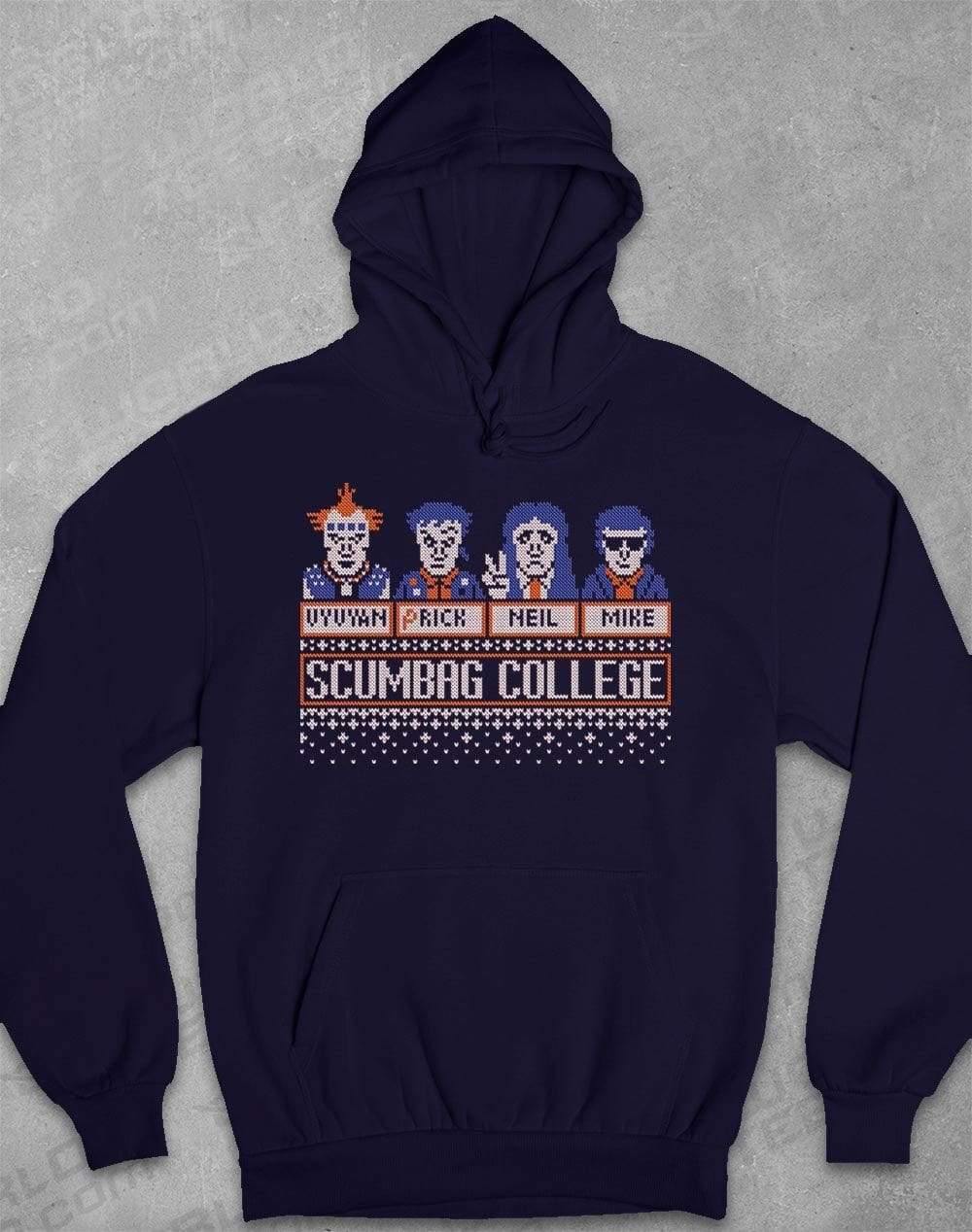 Scumbag College Festive Knitted-Look Hoodie XS / Oxford Navy - Off World Tees