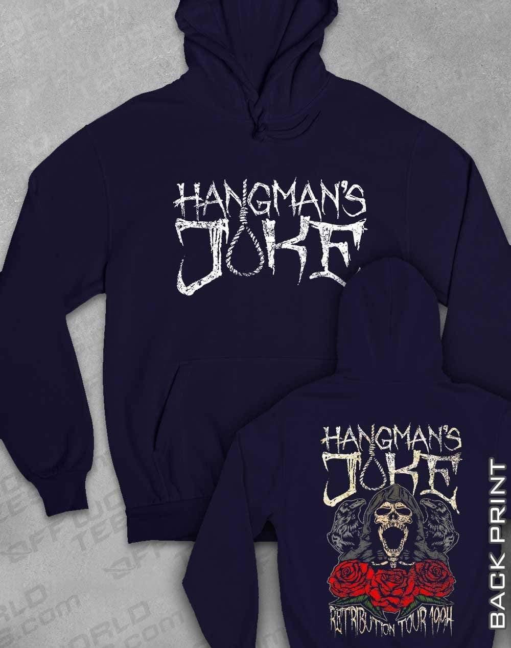 Hangman's Joke Tour 94 with Back Print Hoodie XS / Oxford Navy - Off World Tees