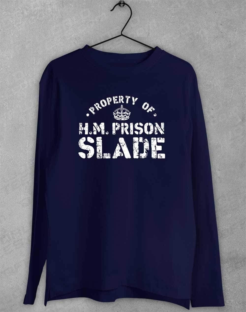 HM Prison Slade Long Sleeve T-Shirt S / Navy - Off World Tees