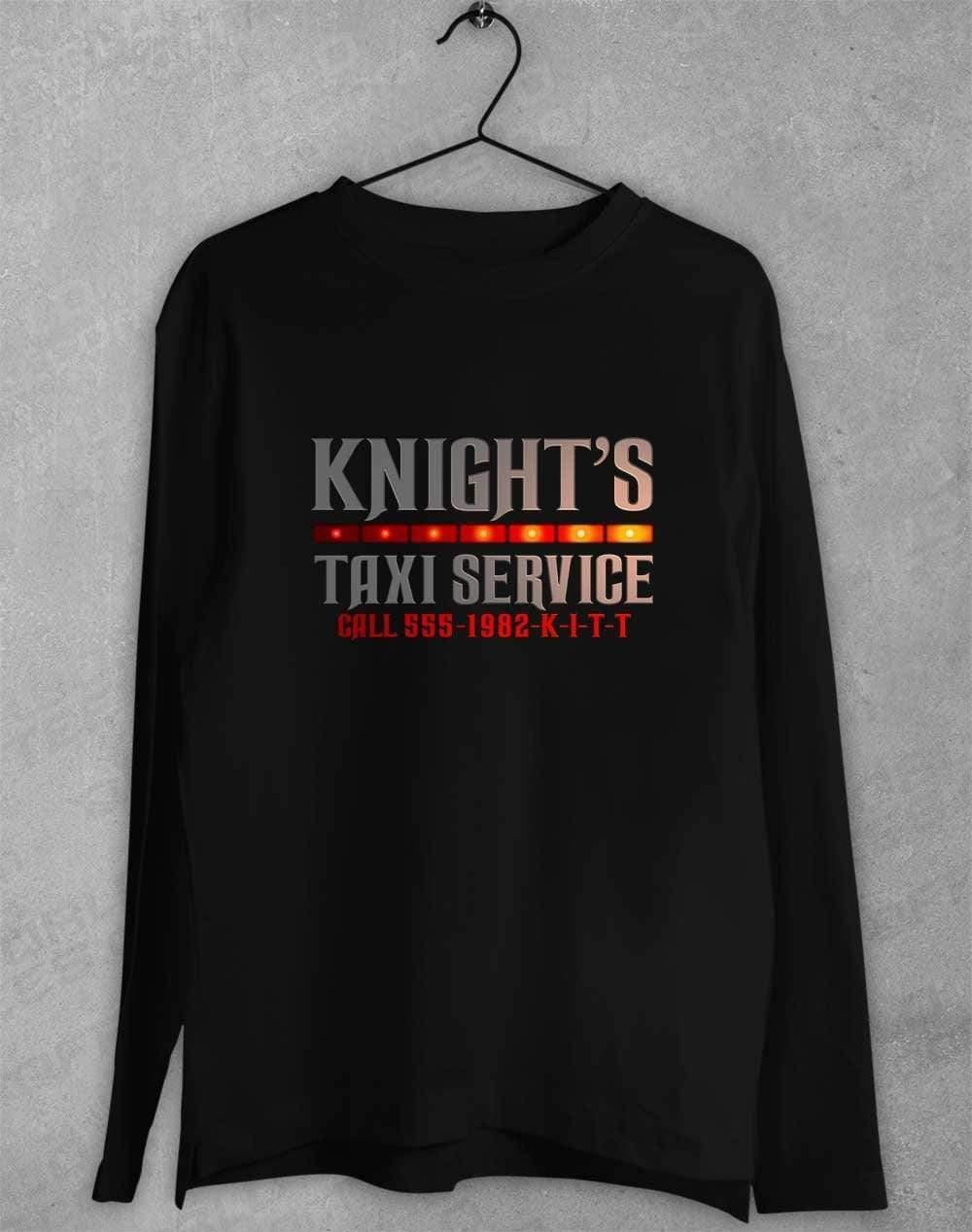 Knight's Taxi Sevice Long Sleeve T-Shirt S / Black - Off World Tees