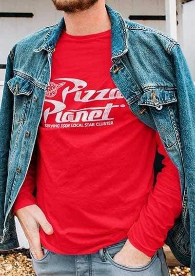 Pizza Planet Distressed Logo Long Sleeve T-Shirt  - Off World Tees