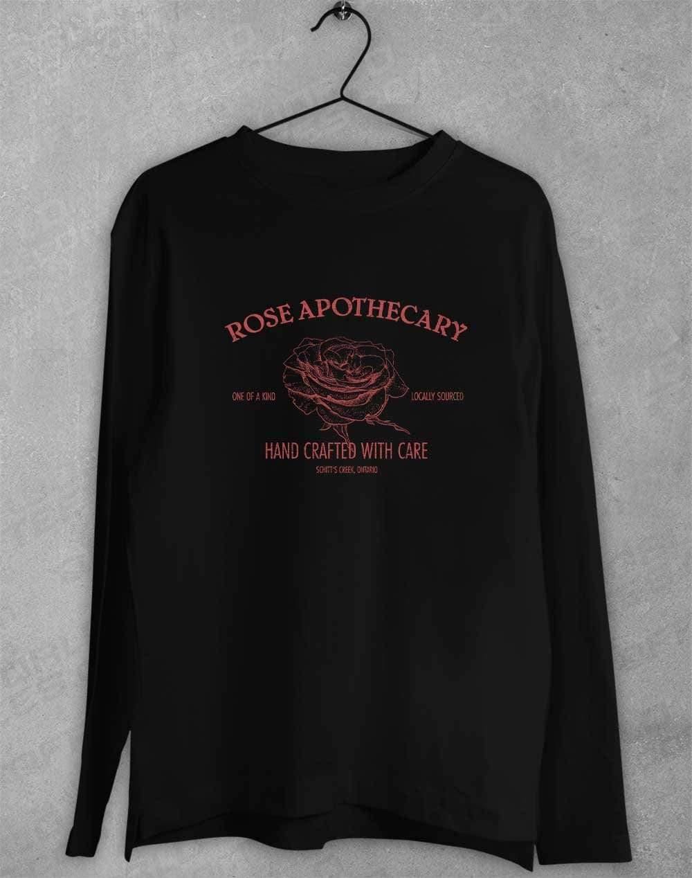 Rose Apothecary Long Sleeve T-Shirt S / Black  - Off World Tees