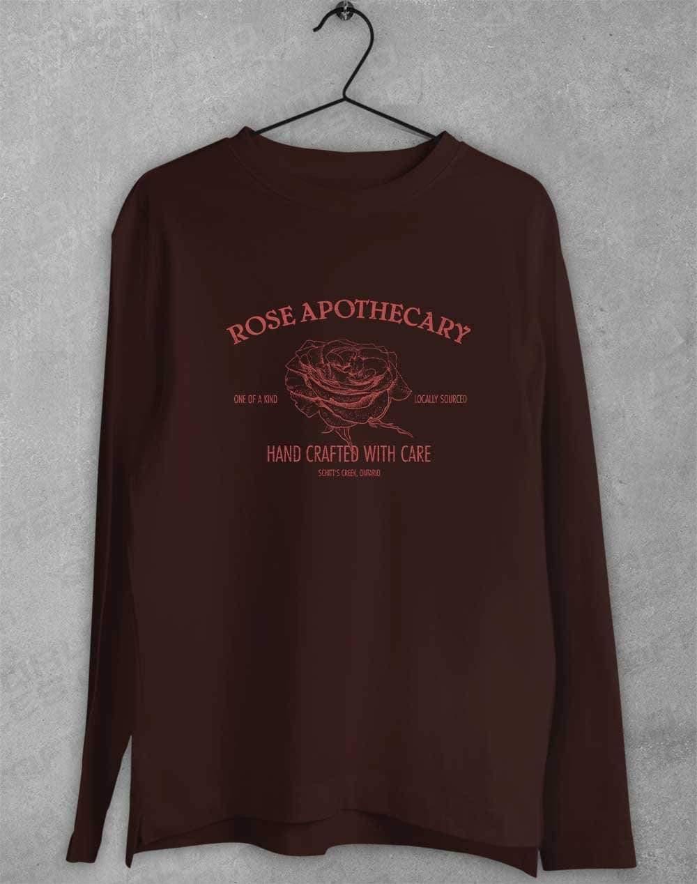 Rose Apothecary Long Sleeve T-Shirt S / Dark Chocolate  - Off World Tees