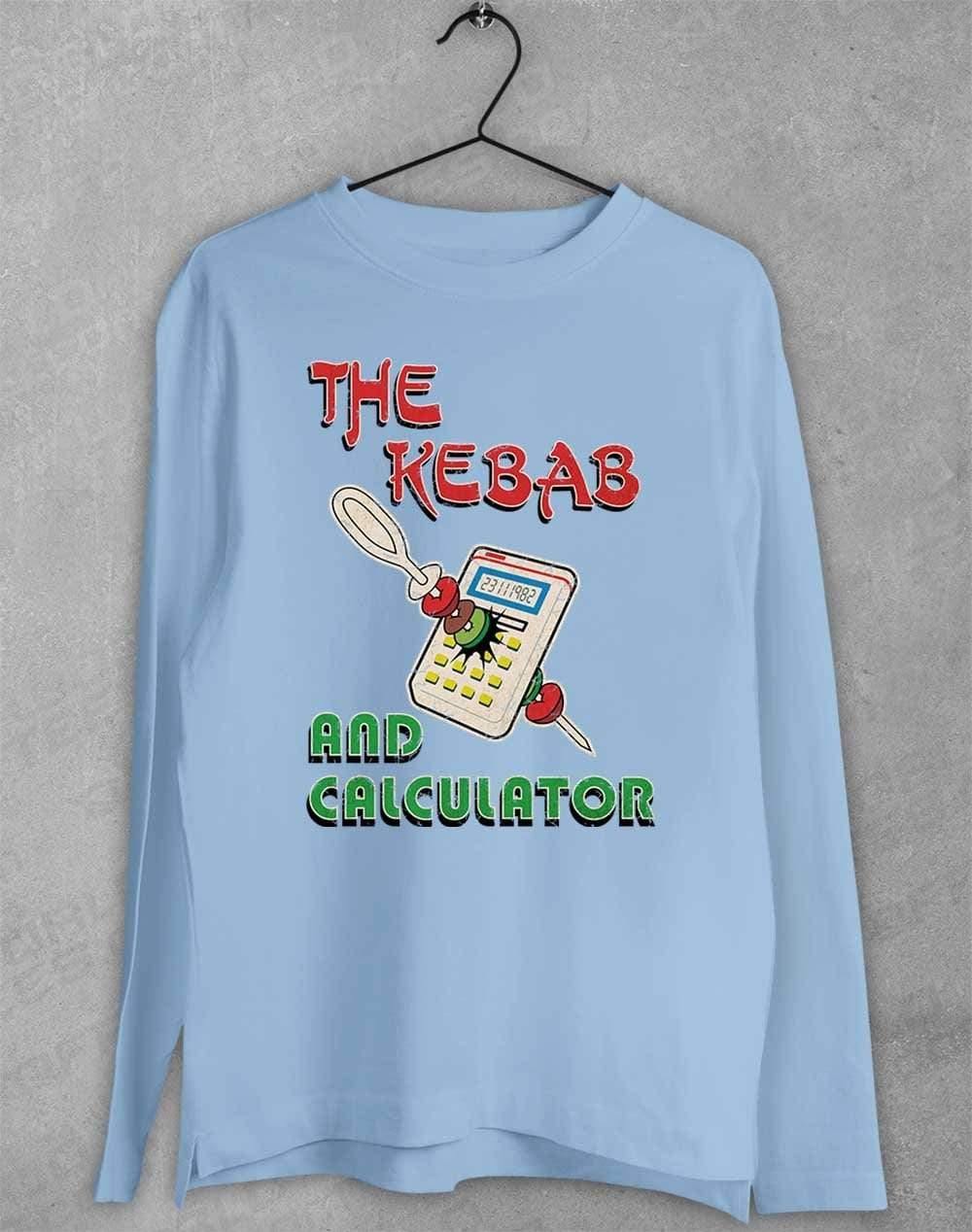 The Kebab and Calculator 1982 Long Sleeve T-Shirt S / Light Blue - Off World Tees