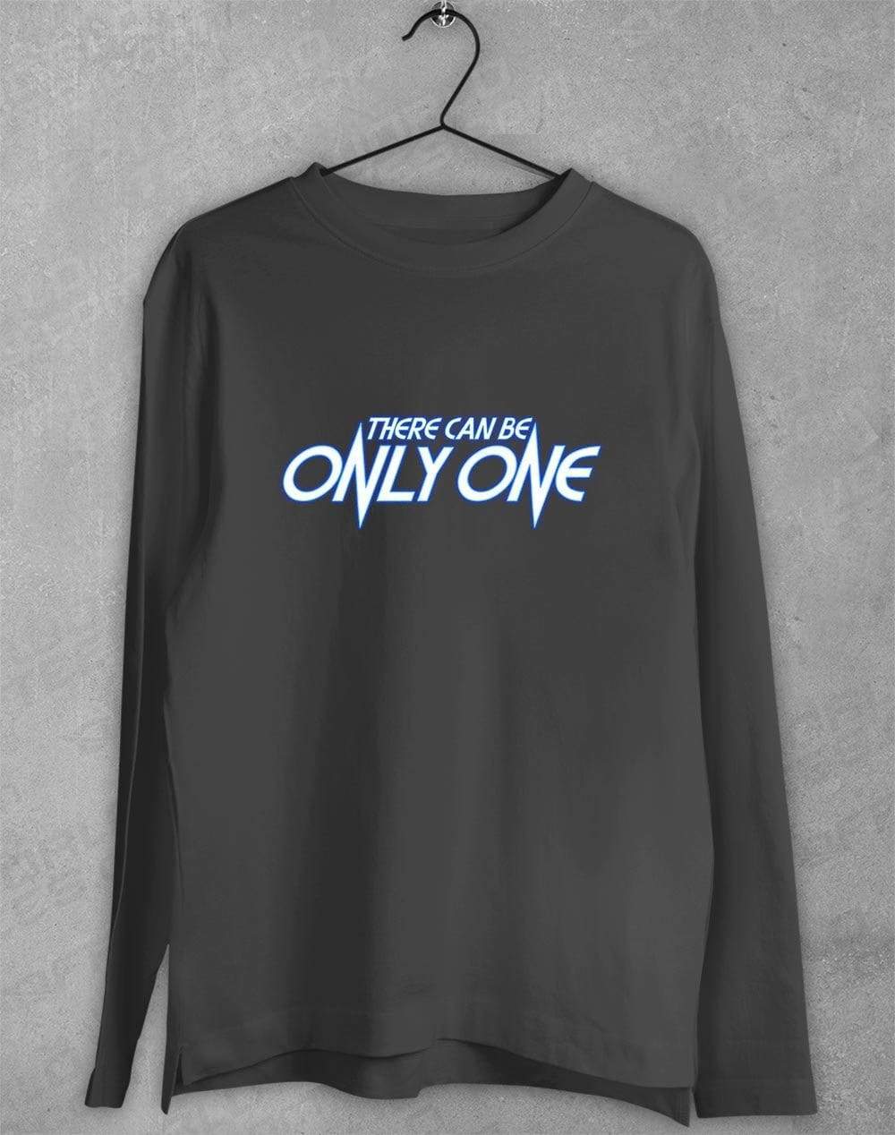 There Can Be Only One Long Sleeve T-Shirt S / Charcoal - Off World Tees