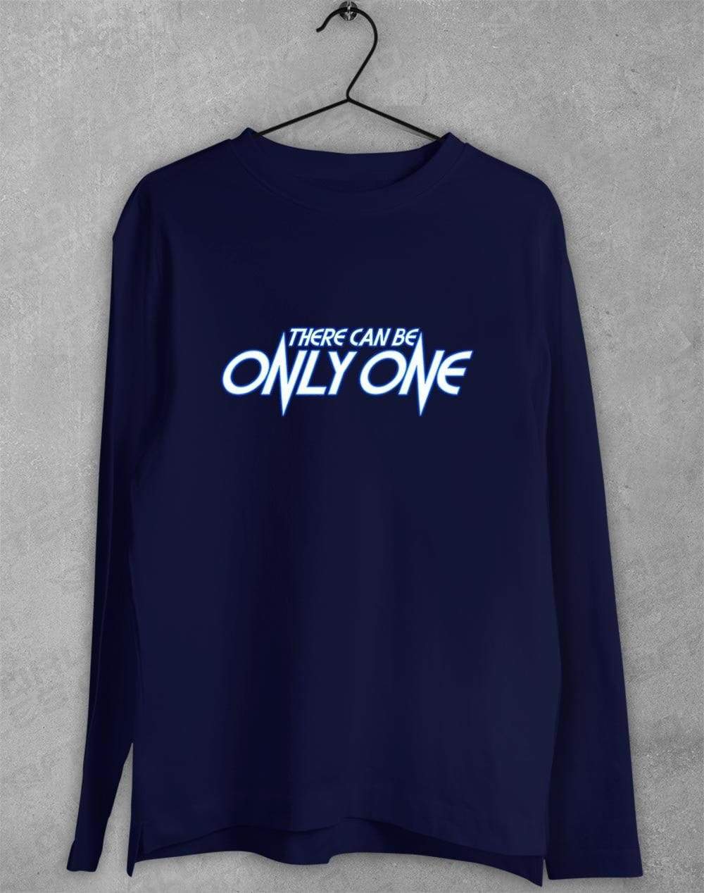 There Can Be Only One Long Sleeve T-Shirt S / Navy - Off World Tees